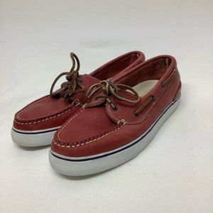 Cole Haan Size 9 Boat Deck Red Leather Moccasins